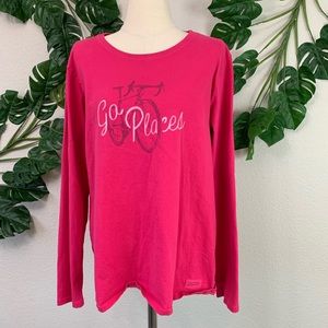 [Life Is Good] Women’s Crusher“Go Places”Tee Sz L